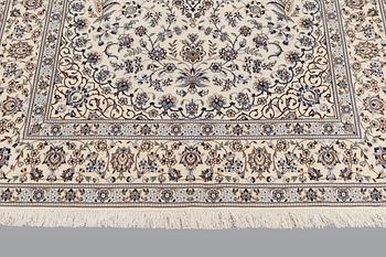 A carpet, Nain part silk s.k 6 LAA, 238 x 148 cm.
