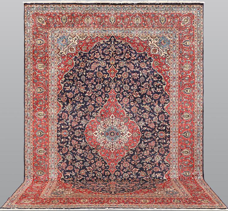 Carpet, Keshan, approx. 425 x 292 cm.