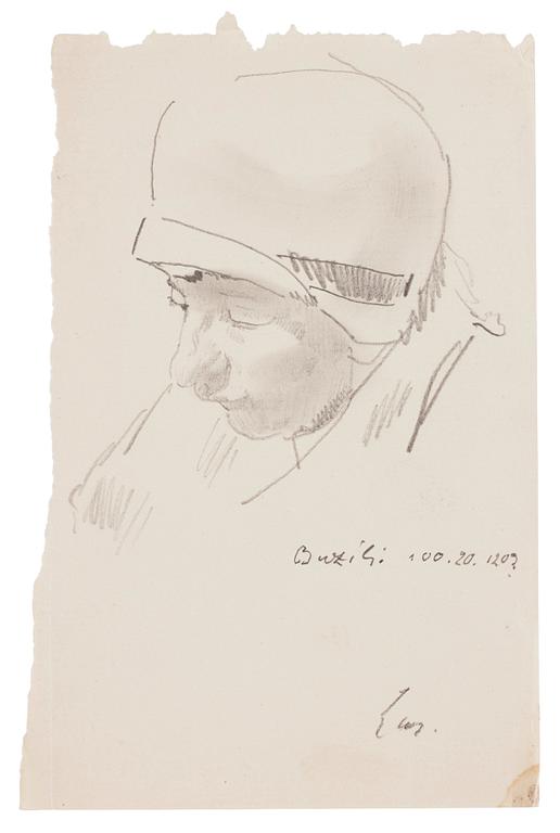 Lotte Laserstein, Self portrait with hat.