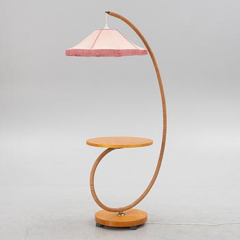 Golvlampa med bord, Swedish Modern, 1940-tal.