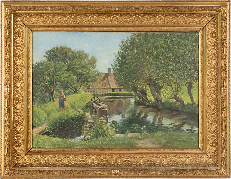 Otto Hagborg, Kvinna vid kvarndamm.