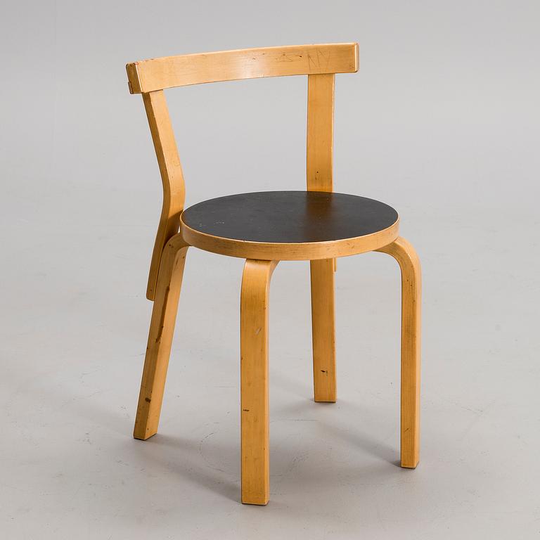 ALVAR AALTO, stol, modell 68, Artek, 1970/1980-tal.