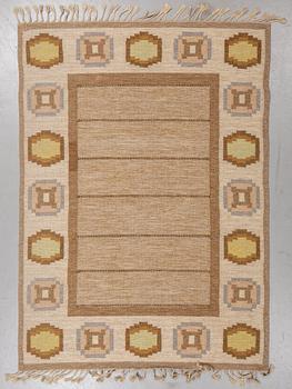 Matto, flat weave, signerad IS (Ingegerd Silow), ca 232 x 168 cm.