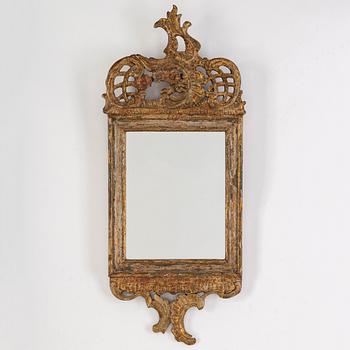 A Rococo mirror, Denmark/Germany, 18th Century.