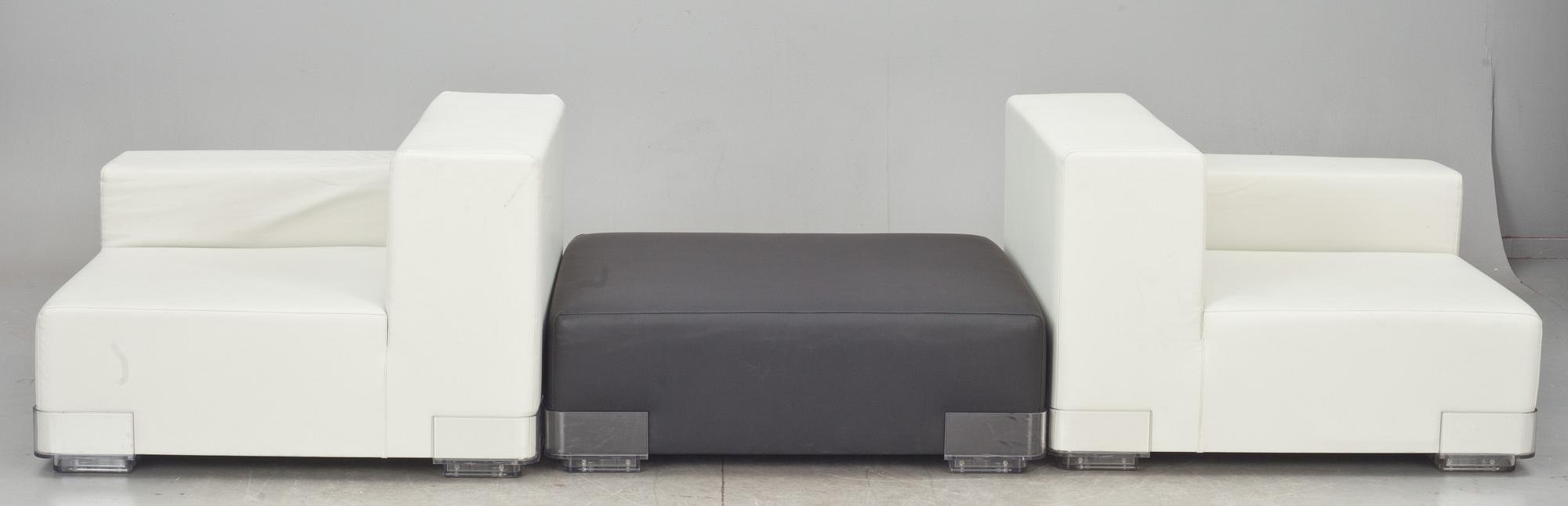 SOFFMODULER OCH SITTPALL, "Plastics Duo", Kartell, 2000-tal.