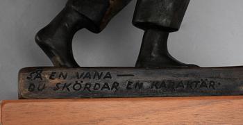 TORE STRINDBERG, skulptur, brons. Sign. Gjutarstämplar Otto Meyer.
