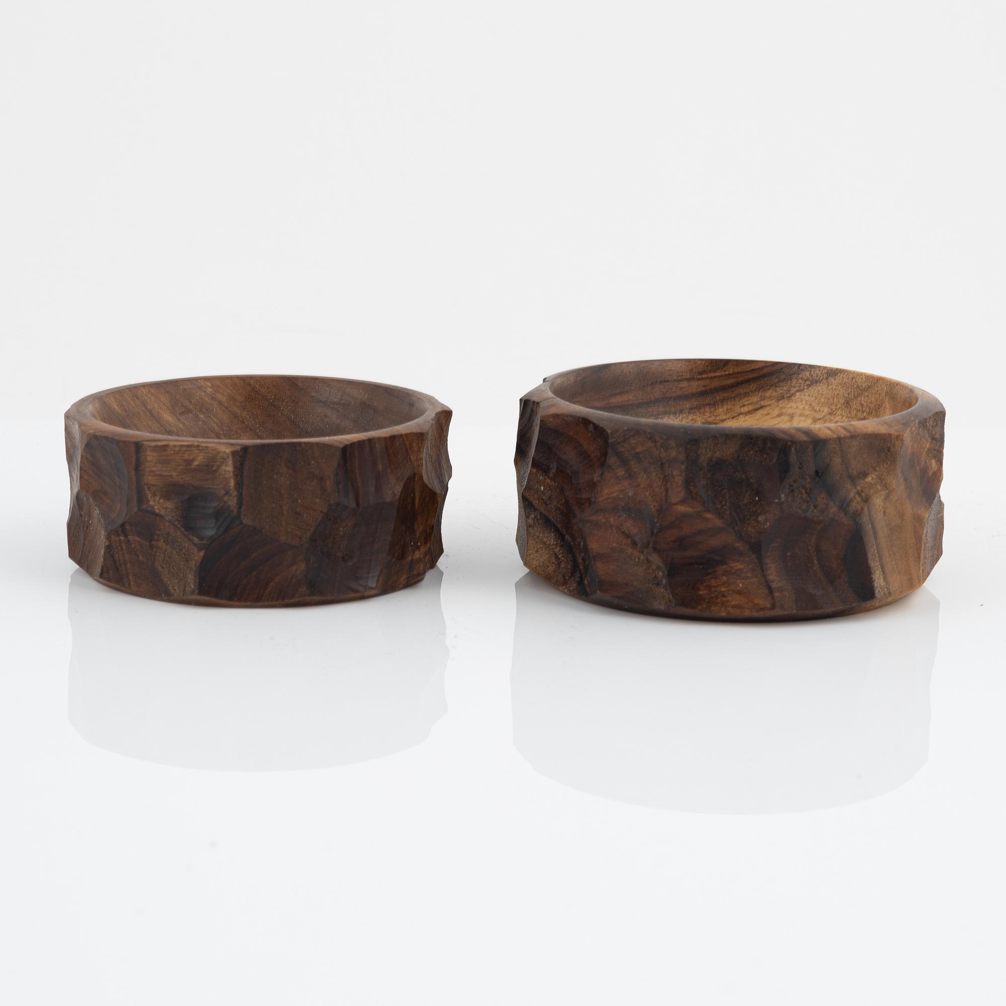 Magnus Ek, a set of eight walnut wood bowls for Oaxen Krog.