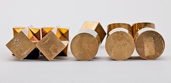 LJUSSTAKAR, 2+3, mässing, Pierre Forssell, Skultuna. 1960-tal.