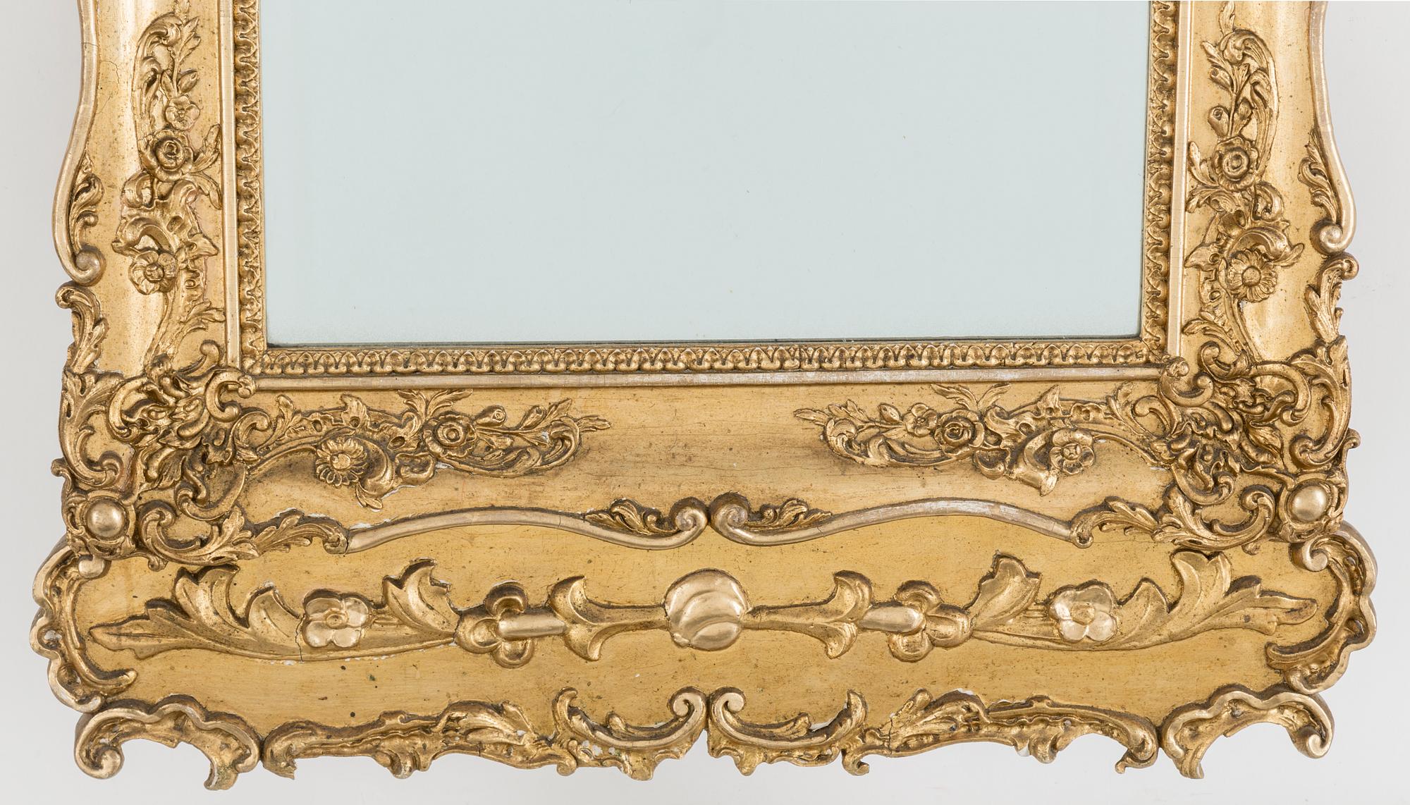 A mirror and console table, second half 20th century.