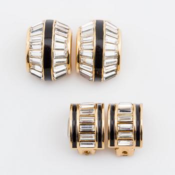 CHRISTIAN DIOR, necklace and two pairs of earrings.