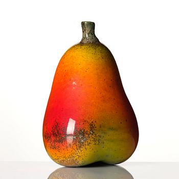 Hans Hedberg, a faience sculpture of a pear, Biot, France.
