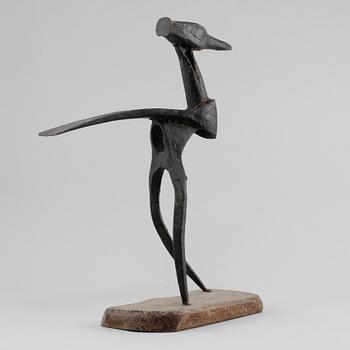 SKULPTUR, patinerad metall, monogramsignerad, 1900-talets andra hälft.