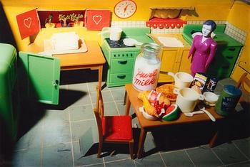 153. Laurie Simmons, "Purple Woman/Kitchen/Corner".