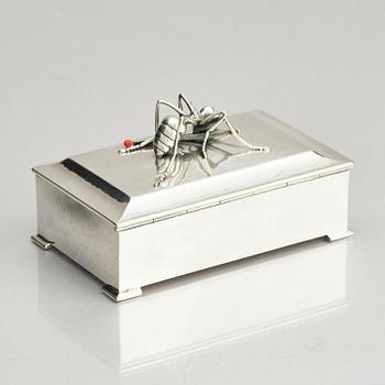 Kay Bojesen, a silver matchbox case, Copenhagen.