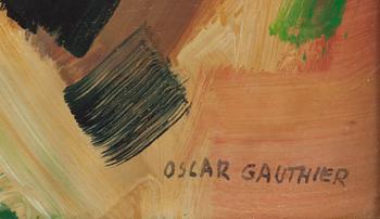 OSCAR GAUTHIER, gouache, signerad.