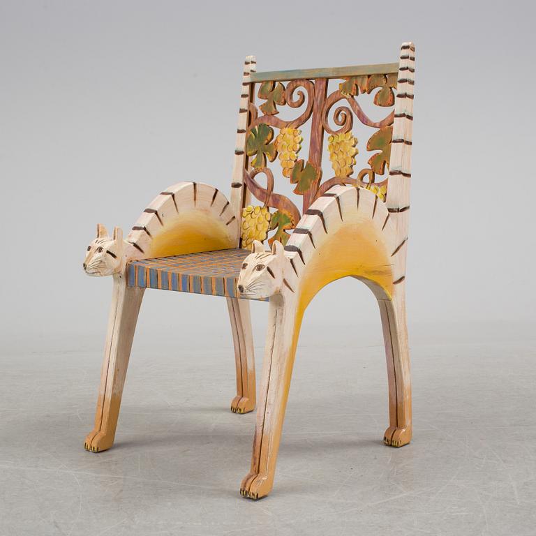 A chair by Gérard Rigot, France, signed and dated -92.