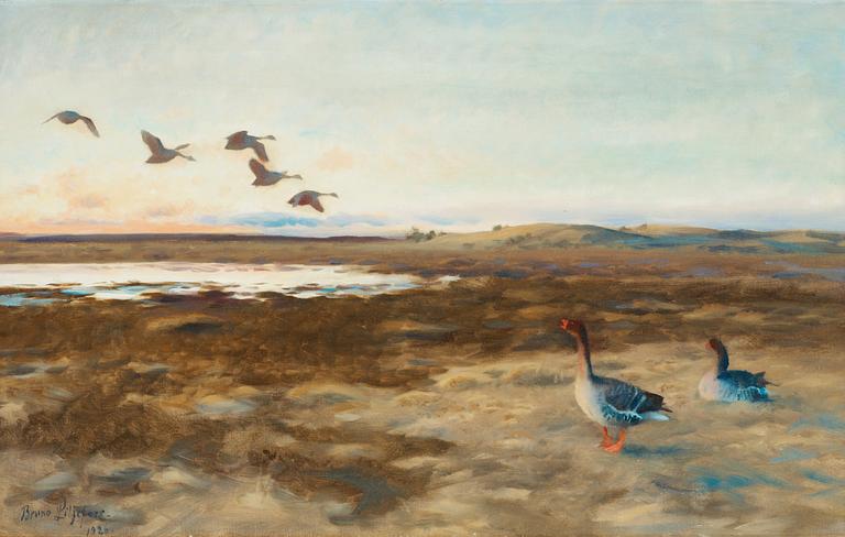 Bruno Liljefors, "Sädgäss" (Bean Geese).