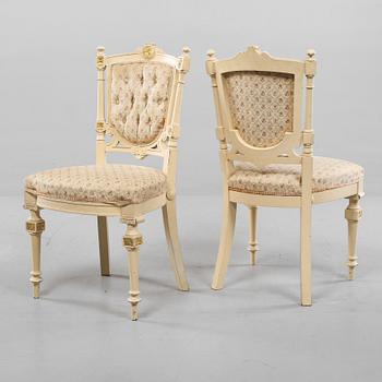 SOFFA samt STOLAR, ett par, tidigt 1900-tal.