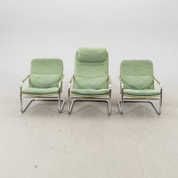 Fåtöljer 2+1 st DUX 1980/90-tal.