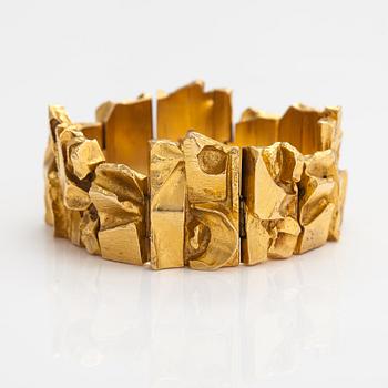 Björn Weckström, Armband "Technotitlan", 18K guld. Lapponia 1969.