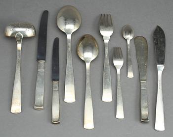 BESTICKSERVIS, 112 delar, silver, "Rosenholm", GAB, Stockholm. Tot vikt Ca 4387 gram.