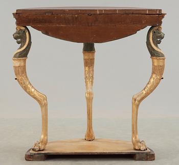 A late Gustavian early 19th century console table.