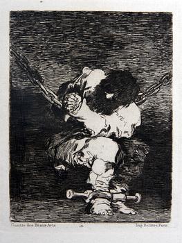 FRANCISCO GOYA, etsning. Ur "Gazette des Beaux-Arts", vol. 22, Paris, 1867.