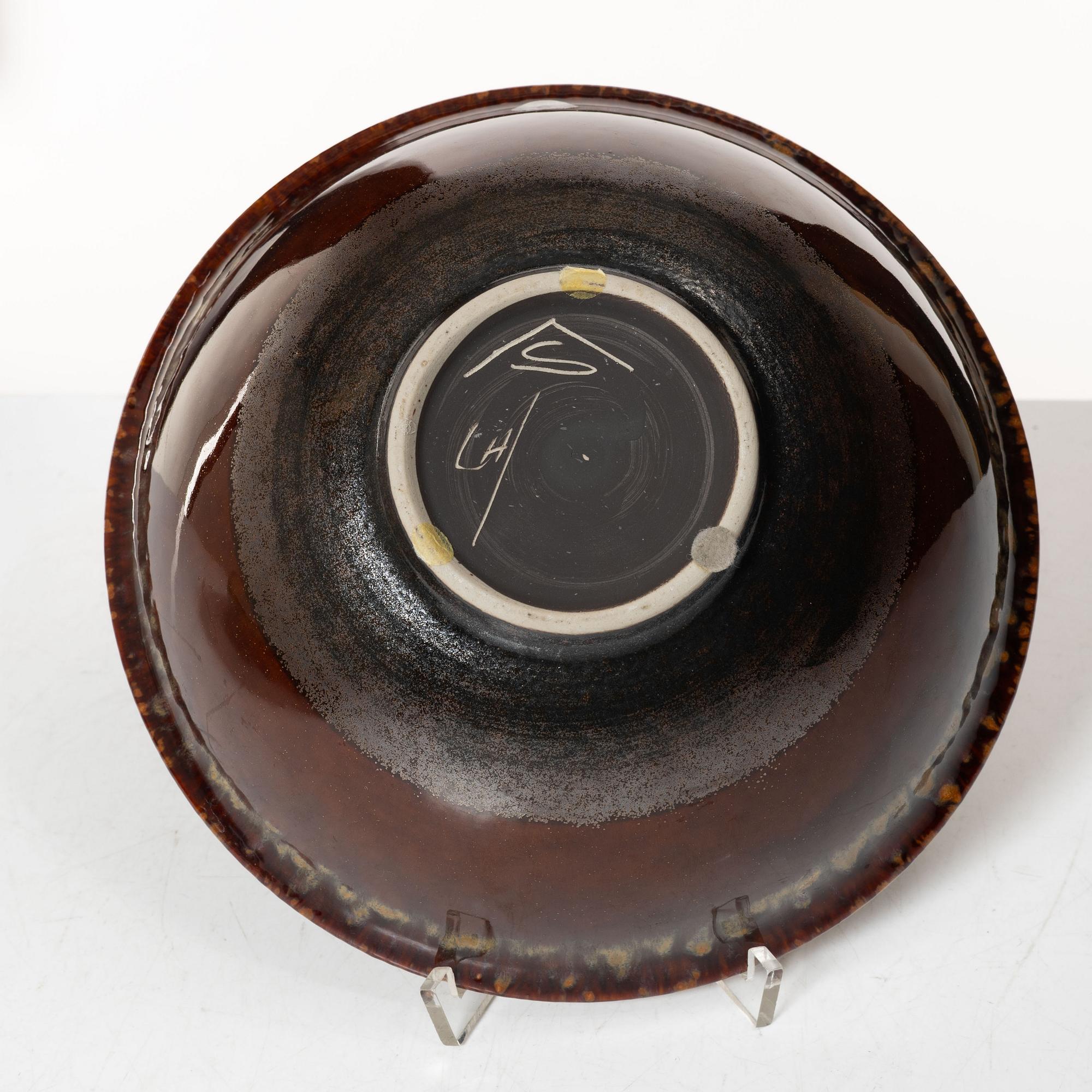 Carl-Harry Stålhane, two stoneware vases and a unique bowl, Designhuset, Lidköping.