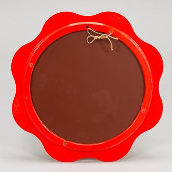 An interior set in red plastic from the 1970s, 7 parts.