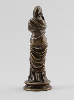 SKULPTUR, brons, kvinna, romersk stil, 1800-talets andra hälft.
