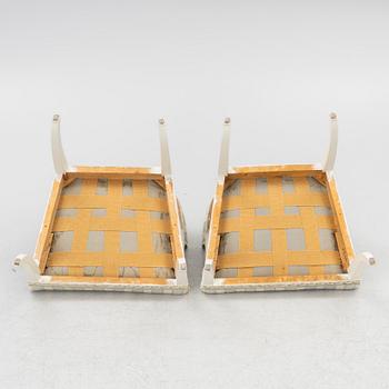 A pair of late-Gustavian armchairs, Sweden, 20th century.