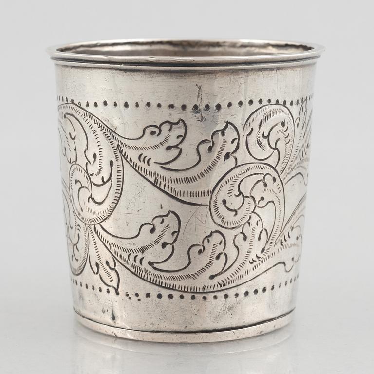 A Norwegian silver beaker, mark of Johan Peter Olsen Rust, Trondheim 1762.