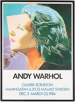 ANDY WARHOL, after, offset in colours (2), 1984. Exhibition posters Galerie Börjeson, Malmö, Sweden.