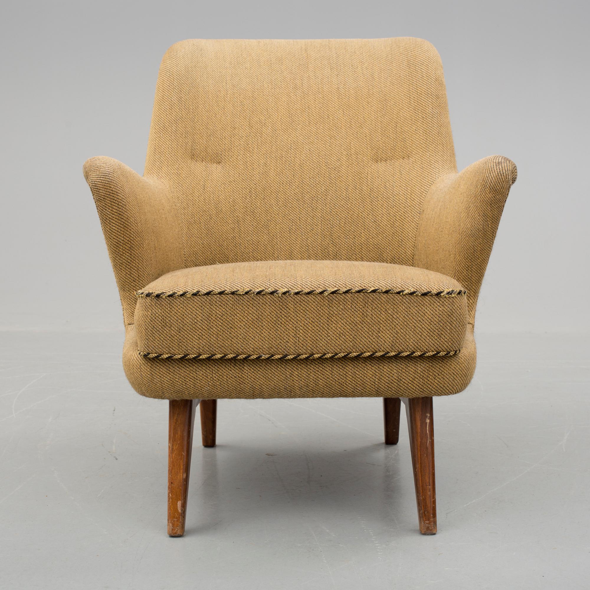 SOFFA samt FÅTÖLJ, 1950-tal.
