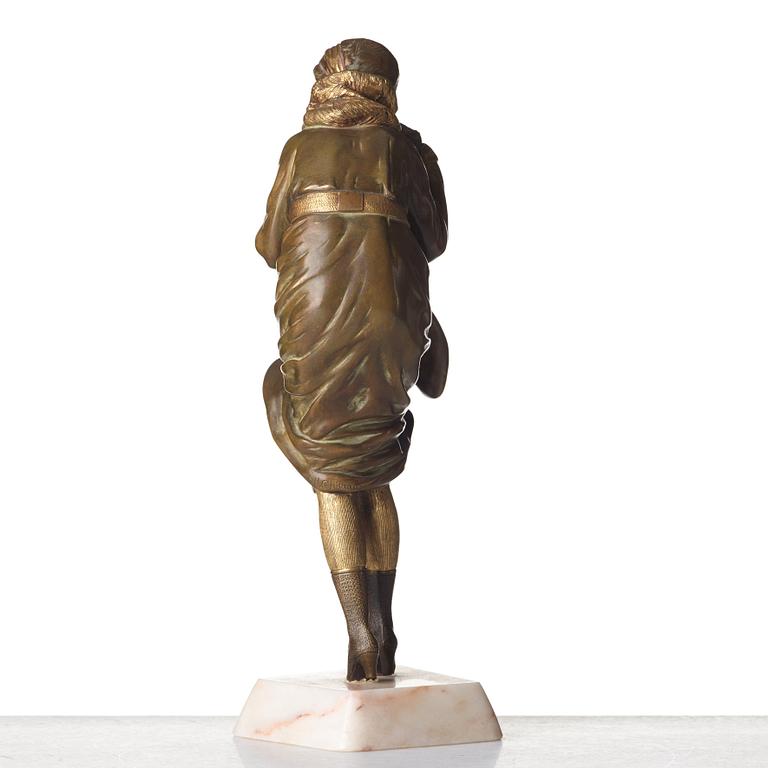 Demetre Chiparus, a patinated bronze and ivory figure "Th Squall", Paris, France 1920's.