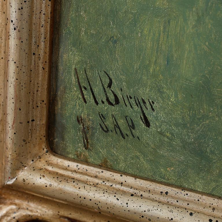 HUGO BIRGER, olja på duk, signerad H. Birger g. S.A.P (konstnärens far Sven August Petterson).