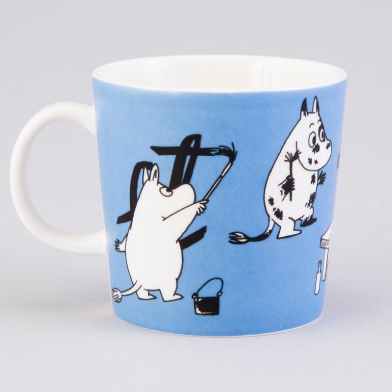 MUMINMUGG, porslin, "Mugg blå", Moomin Characters, Arabia 1990-1996.