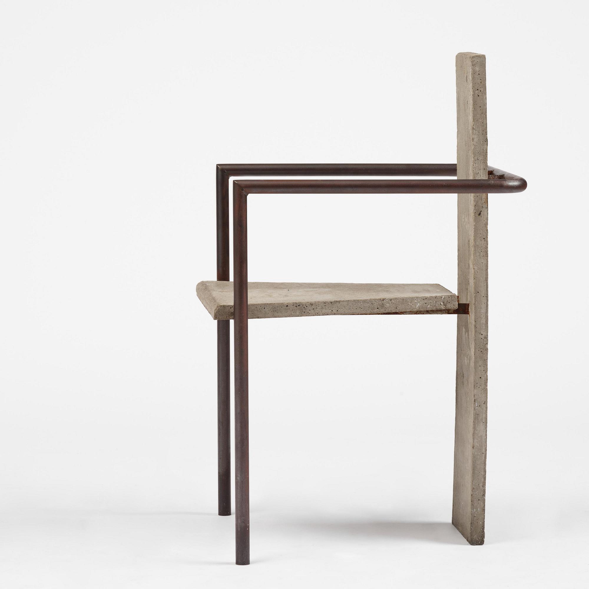 Jonas Bohlin, karmstol, "Concrete", ed. 86/100, Källemo, Värnamo, efter 1981.