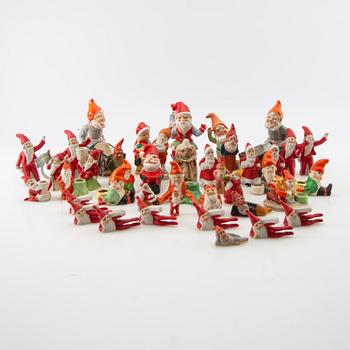 A collection of gnomes 41 pcs 20th century.