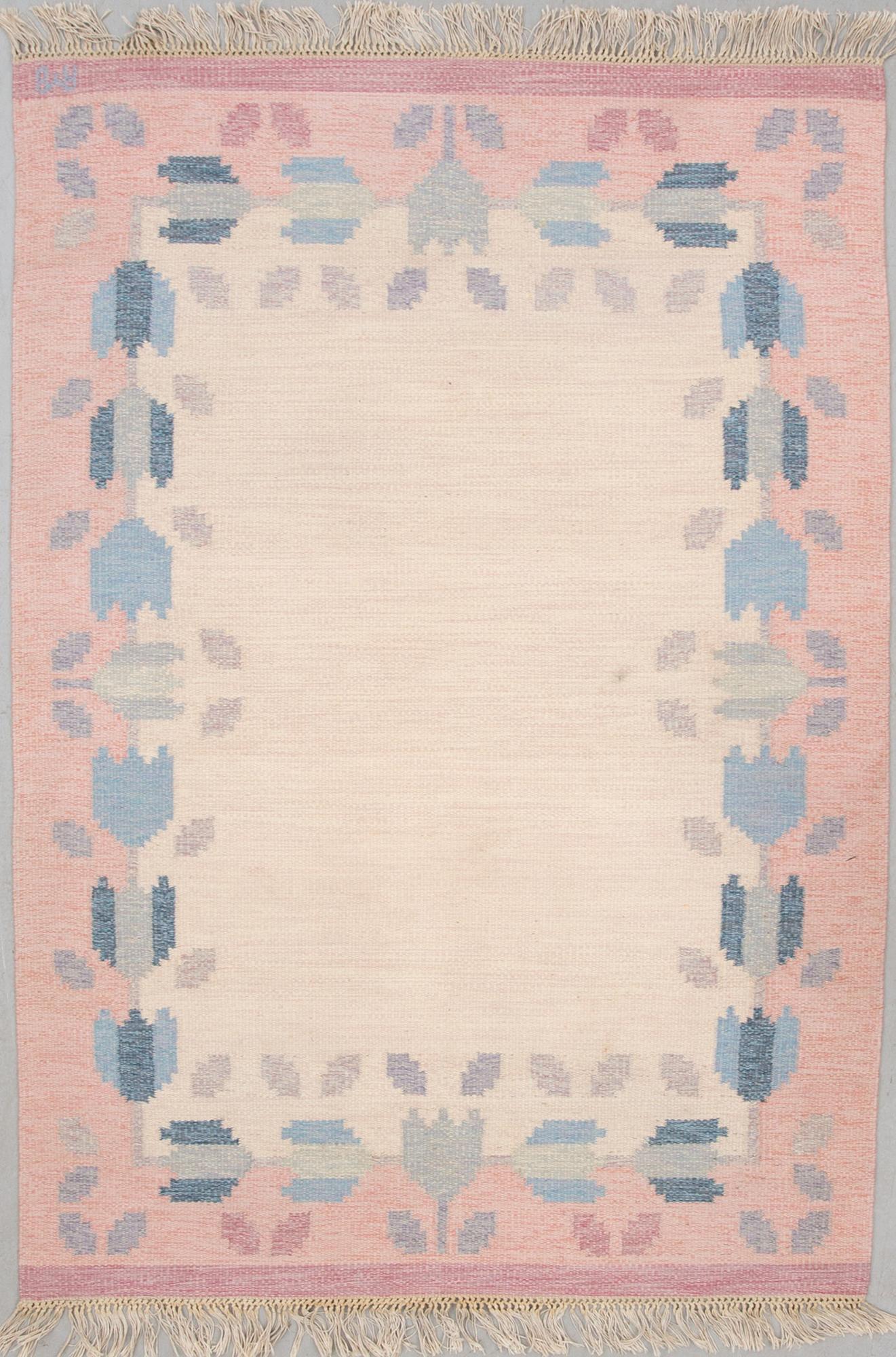 MATTA, rölakan, "Tulpanaros", monogramsignerad AB (Anne Marie Boberg), ca 246 x 168 cm.