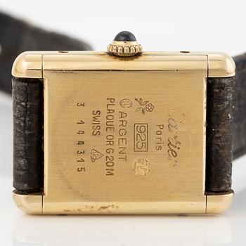 must de Cartier, Tank, wristwatch, 20.5 x 20 (28) mm.