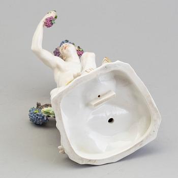 A 20th century porcelain figure of "Bacchus",  model after Dominik Auliczek, Nymphenburg, Germany.