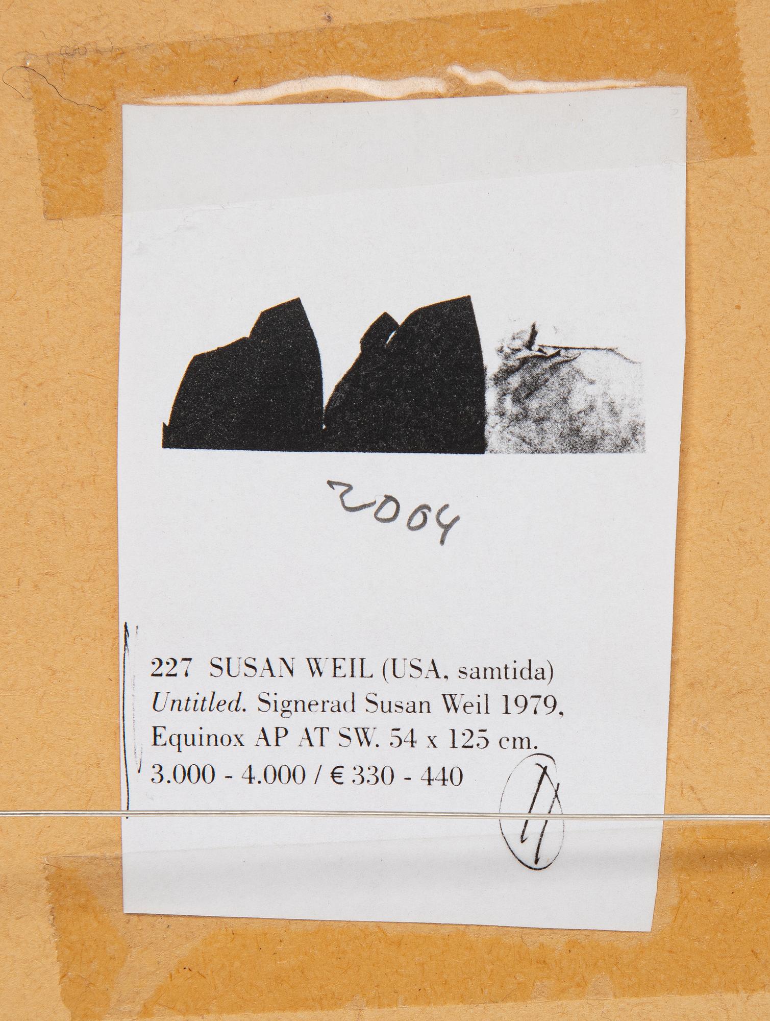 Susan Weil, collage, signed and dated 1979.