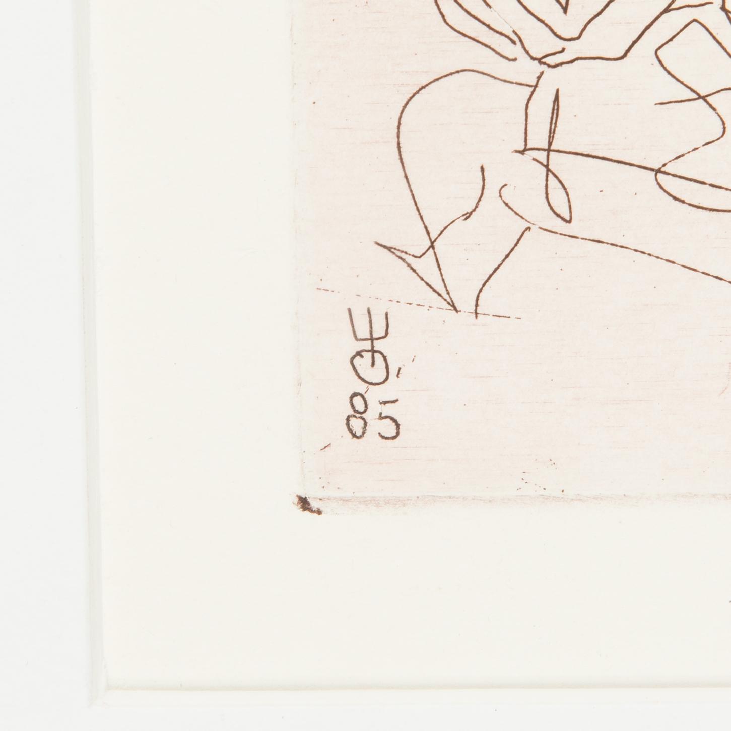 Evald Okas, etching, signed in pencil, dated -85.