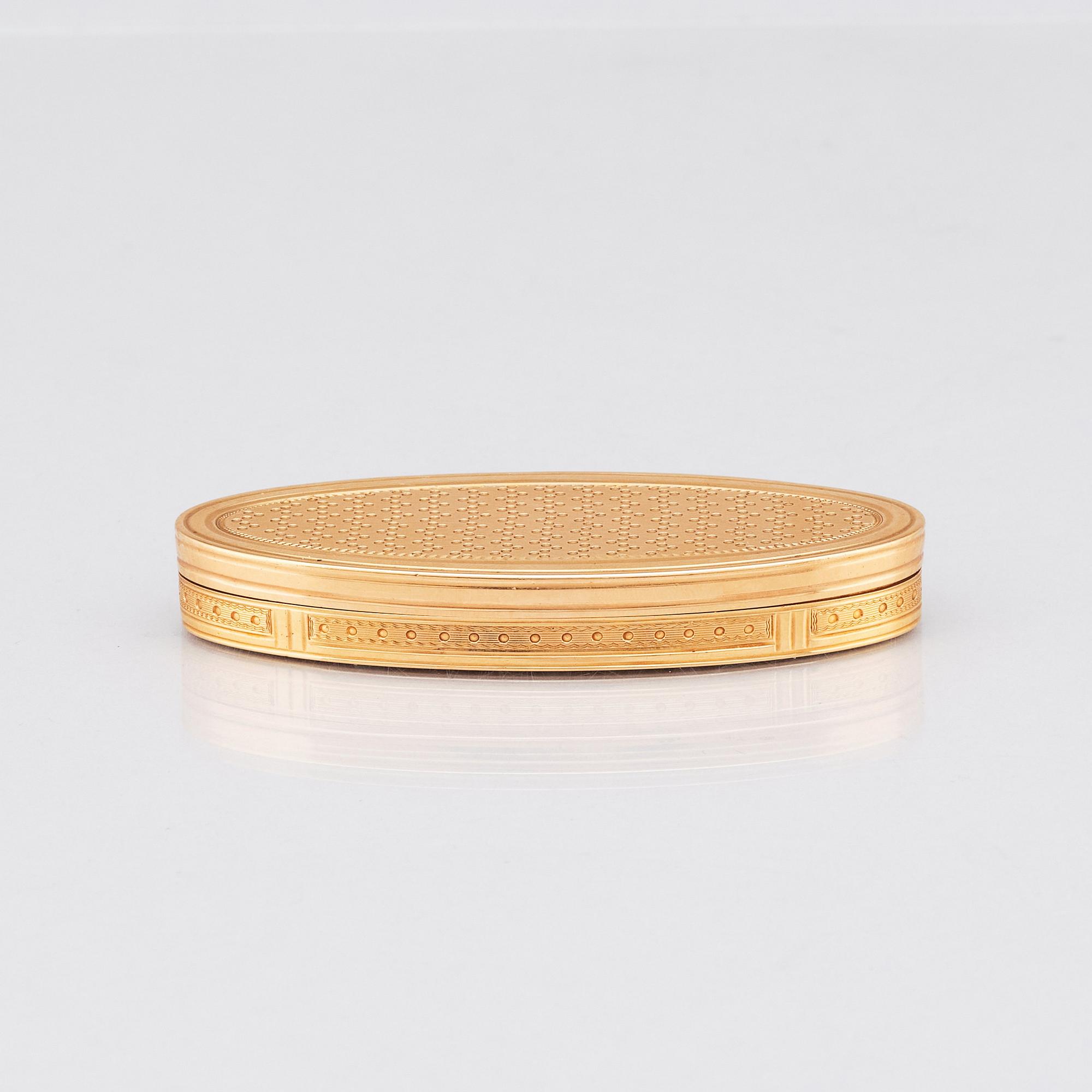 Dosa, guld 18K, Paris 1789-1791, kontrollör Jean-François Kalendrin.