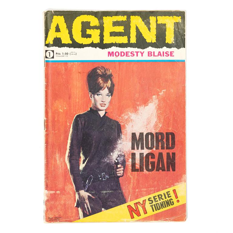 Comic book, "Agent Modesty Blaise" No. 1, 1967.