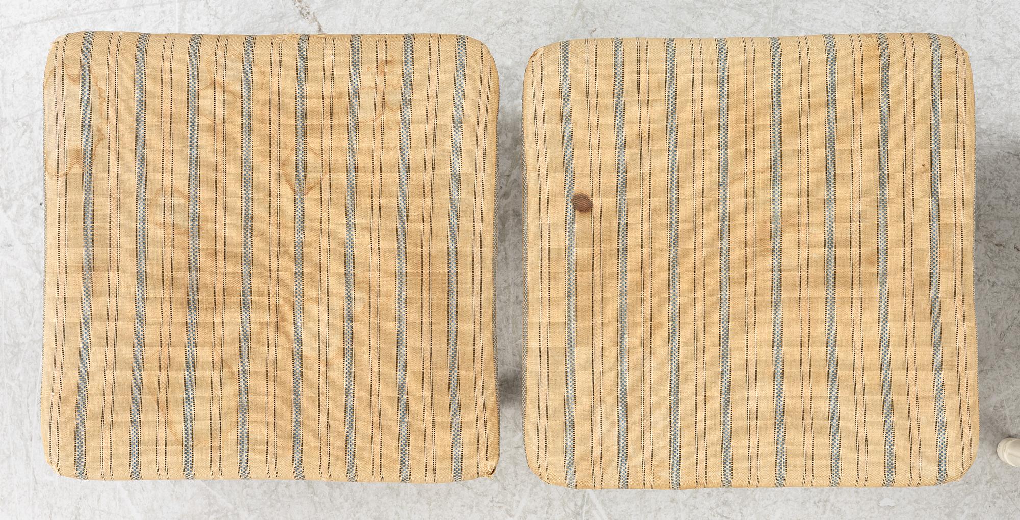 A set of four Gustavian stools, early 19th century.