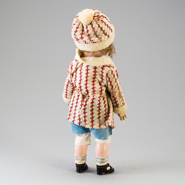 A bisque headed doll, Germany, early 20th century.