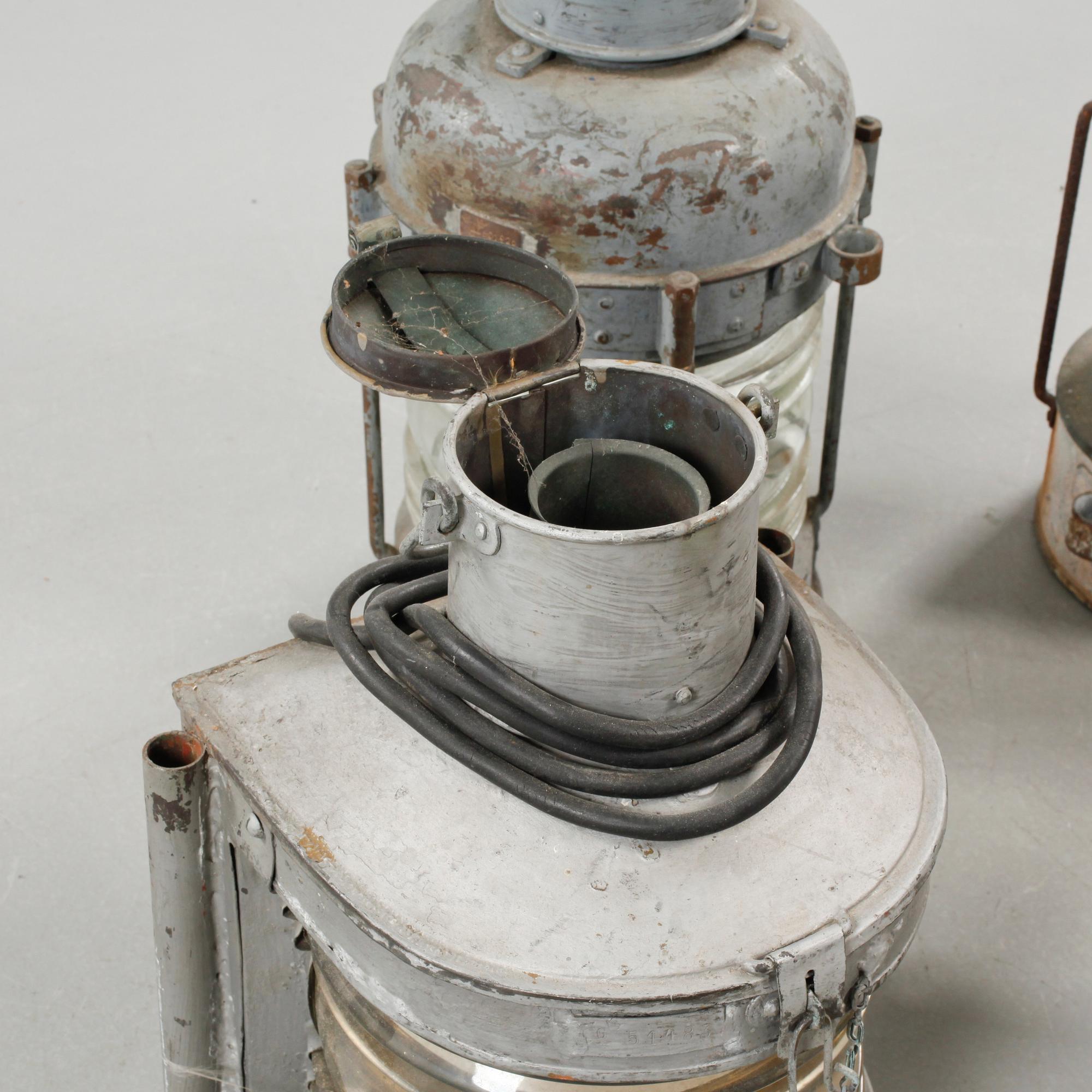 Four lanterns from the first half of the 20th century.