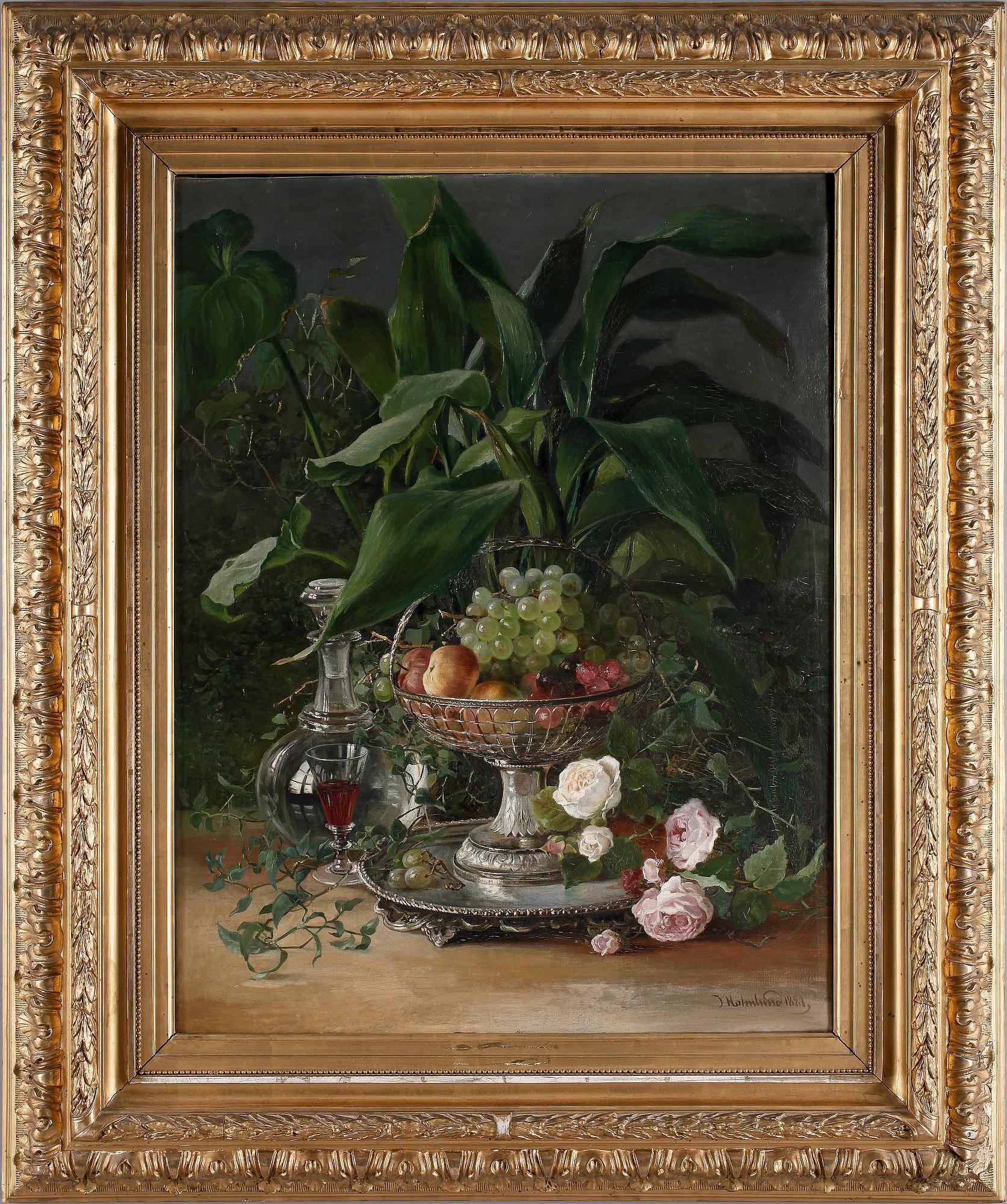 JOSEFINA HOLMLUND, olja på duk, signerad och daterad 1881.